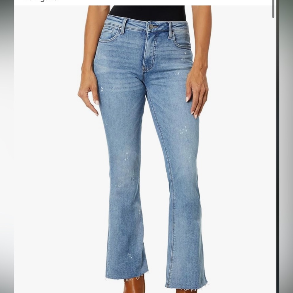 Kut from the kloth Stella flare distressed jeans. Size 10